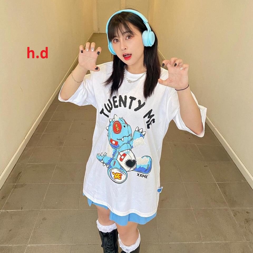 Áo khủng long Twenty unisex - Áo phông cộc tay dáng suông , oversize in hình nổi bật, họa tiết cá tính