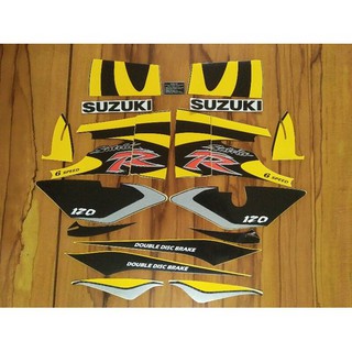 Bộ tem Suzuki Satria 2000 màu vàng đen - 000884