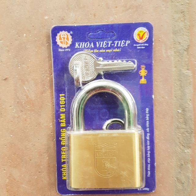 Khóa treo đồng bấm Việt tiệp 01601