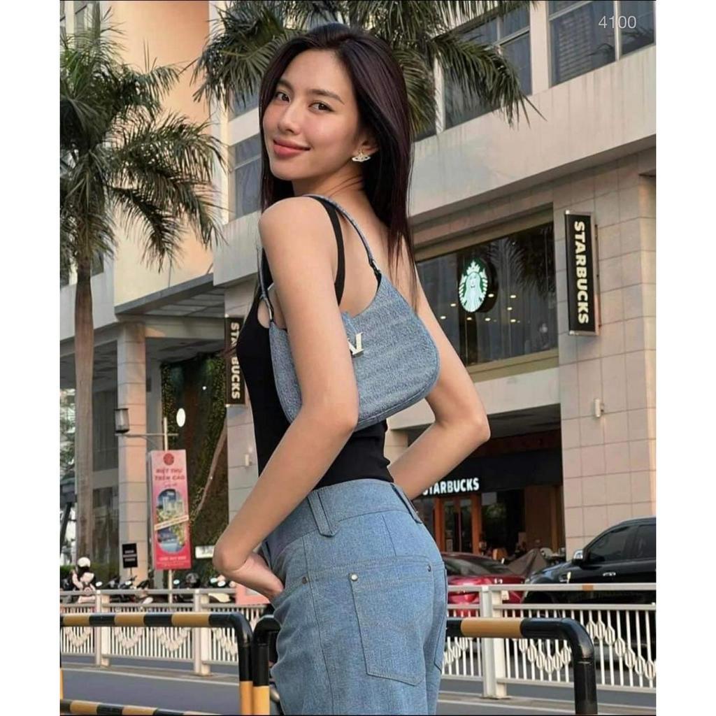 Túi Alex W Jean xanh bản new size 21cm HÀNG LOẠI 1