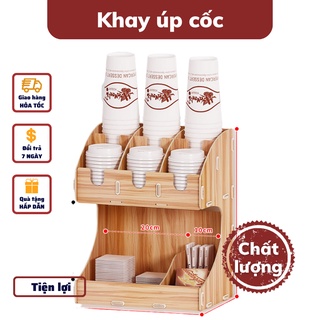 Khay úp cốc giá úp cốc gỗ take away tiện lợi nhiều mã dụng cụ úp cốc giá rẻ tiết kiệm tiện lợi dùng cho quán hoặc ở nhà