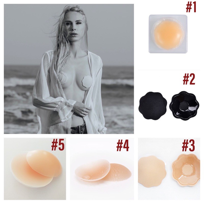 Miếng Dán Nhũ Hoa Cao Cấp Silicon Nipple Breast Pasties Cover Reusable Underwear Woman Weeding Party Bra Sticker