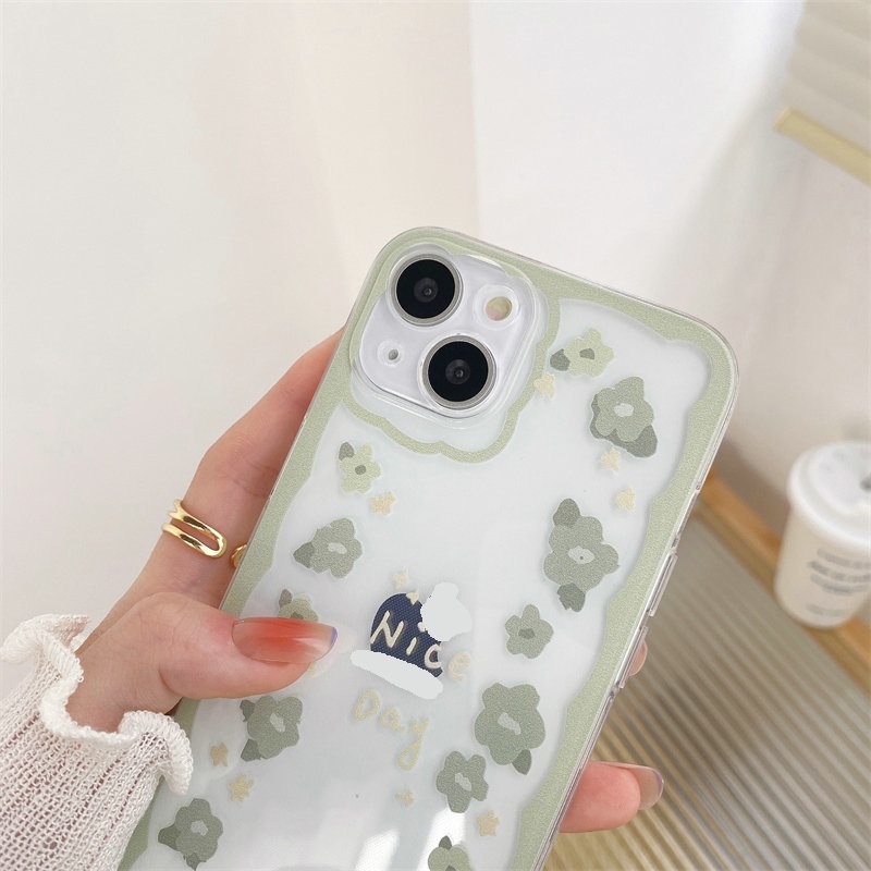Realme C53 C55 C31 C35 C21 C15 C12 Narzo 20 30A 50A Prime C25 C25S C20 C11 2021 9 9i 9Pro+ 8 Pro Pro+ 5 5i 5s C2 C1 4G 5G Cute Angel Eyes Wavy Border Flowers Fine Hole Shockproof Soft Phone Case Cover STD 08