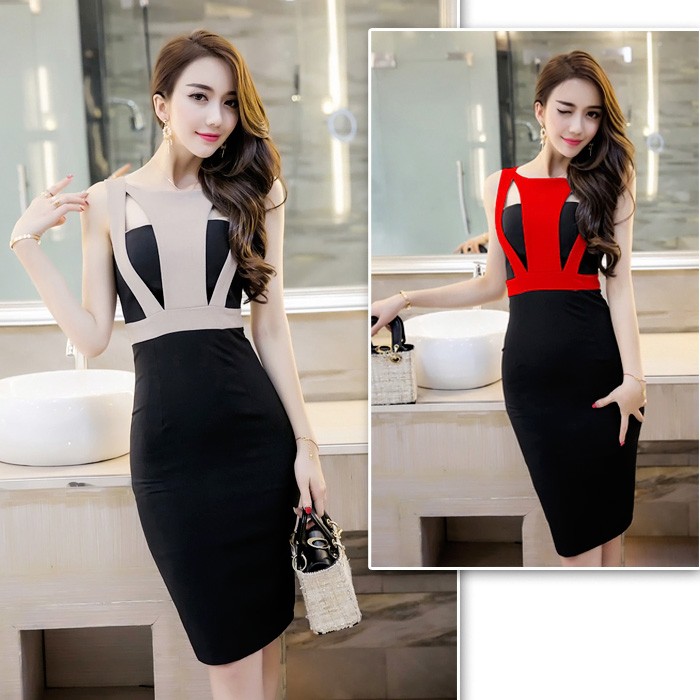 [GIÁ CỰC SỐC] ĐẦM HỞ LƯNG PHỐI MÀU D324
