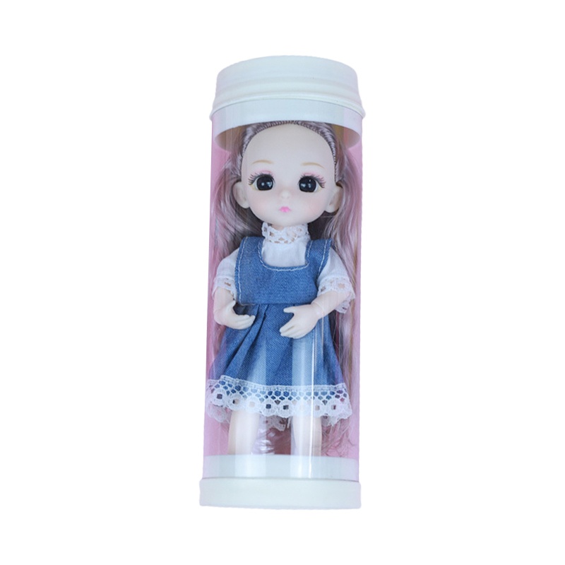 Búp Bê BJDs 16cm Có Khớp Chuyển Động Mắt To 3D Dễ Thương