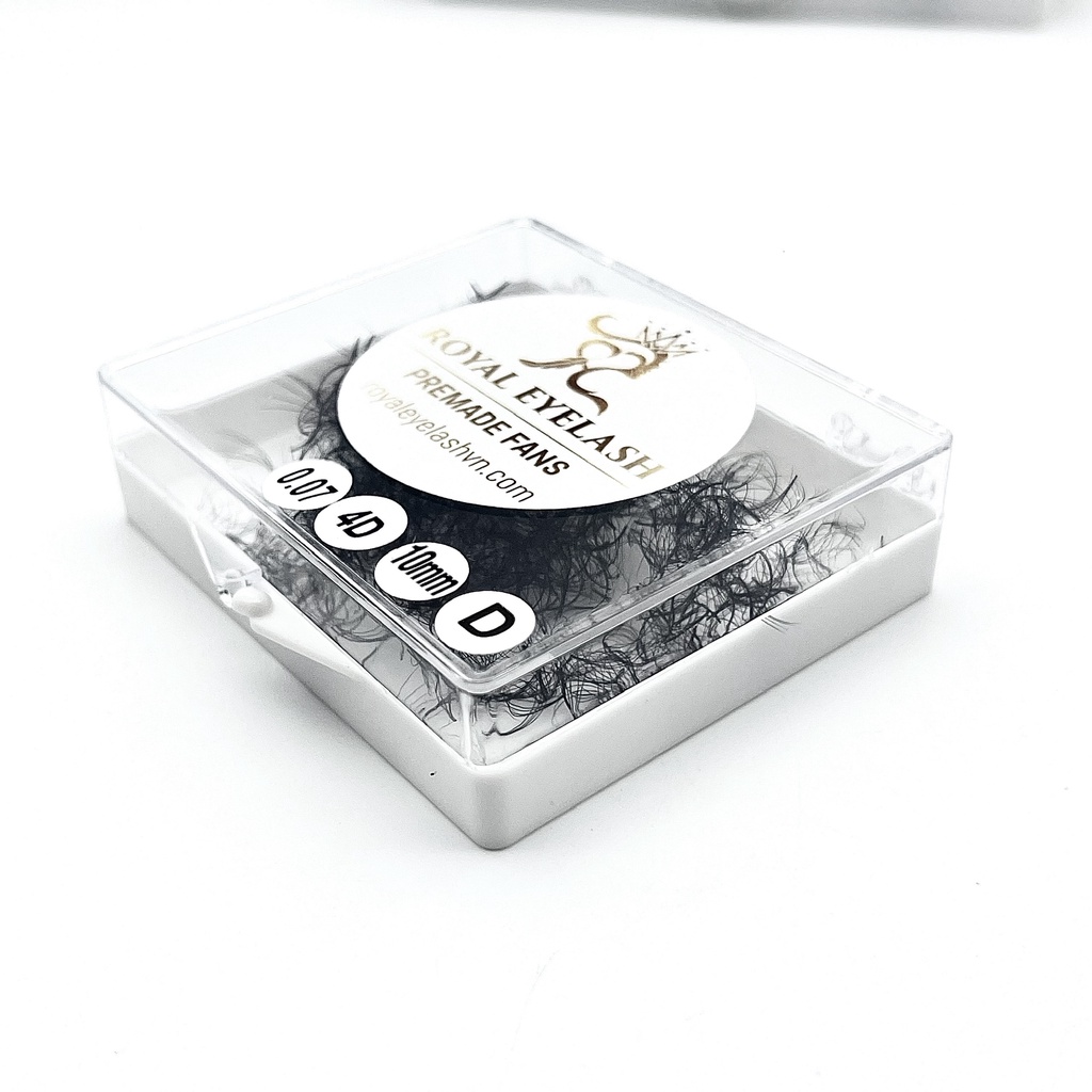Mi Fans  Sẵn 4D ROYAL EYELASH Lông Chồn Cao Cấp / 500 - 1000 fans / C,CC,D / 0.07