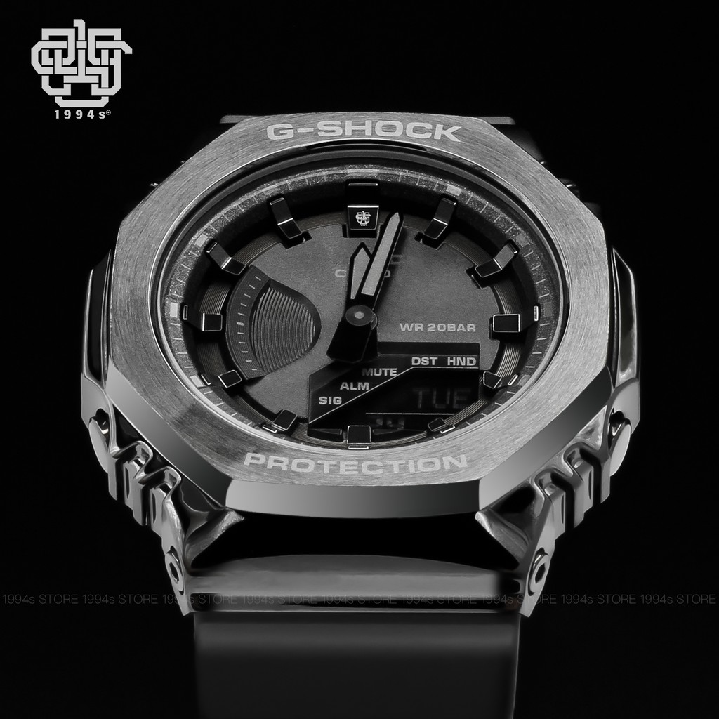 Đồng hồ nam/nữ Casio G-Shock GM-S2100 / GM-S2100B-8A chống va đập, chống nước 200m, size 40mm, hàng chính hãng