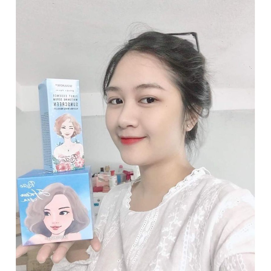 Kem Chống Nắng SeoulRose Rosie First Essence Whitening Serum Sunscreen SPF 45/PA++ (45g)