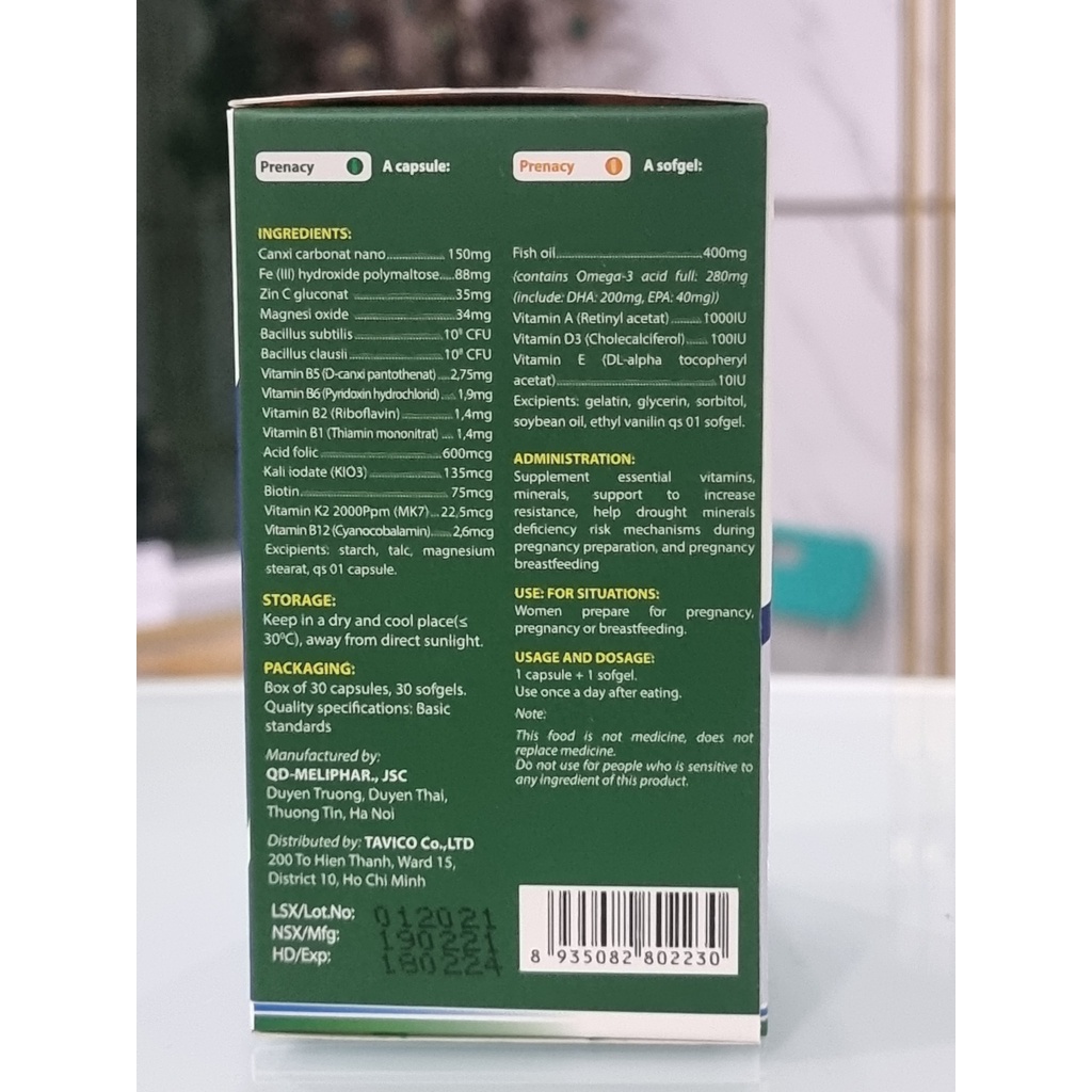 Prenacy Gold - Viên Uống Hỗ Trợ Dinh Dưỡng Cho Bà Bầu