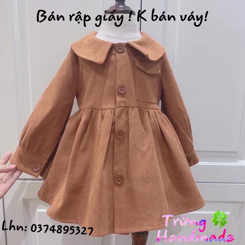 Đầm thu đông cho bé (rập giấy )