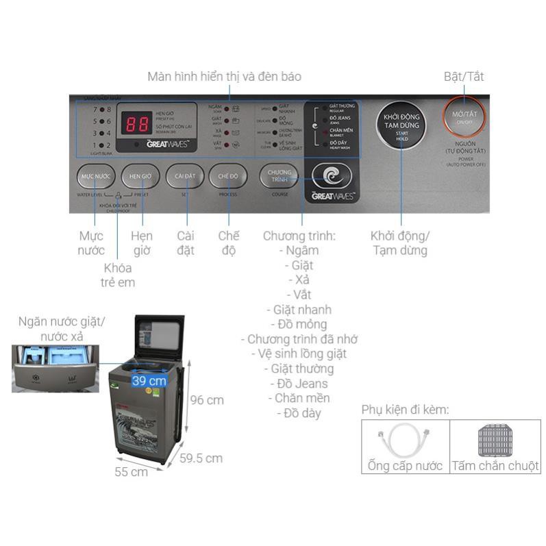 Máy giặt Toshiba 9 kg AW-K1005FV(SG)