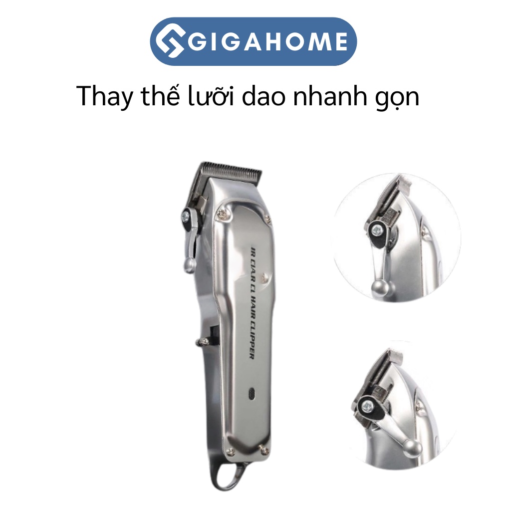 Tông Đơ Cắt Tóc GIGAHOME KM-1997 Chuyên Nghiệp, Hoạt Động Mạnh Mẽ Kèm 6 Lược 8288