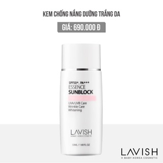 Kem chống nắng dưỡng trắng da Lavish H Baby