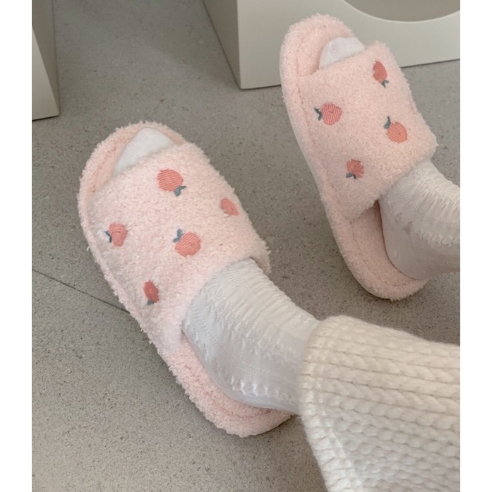 DÉP BÔNG TRÁI ĐÀO MINI 🍑