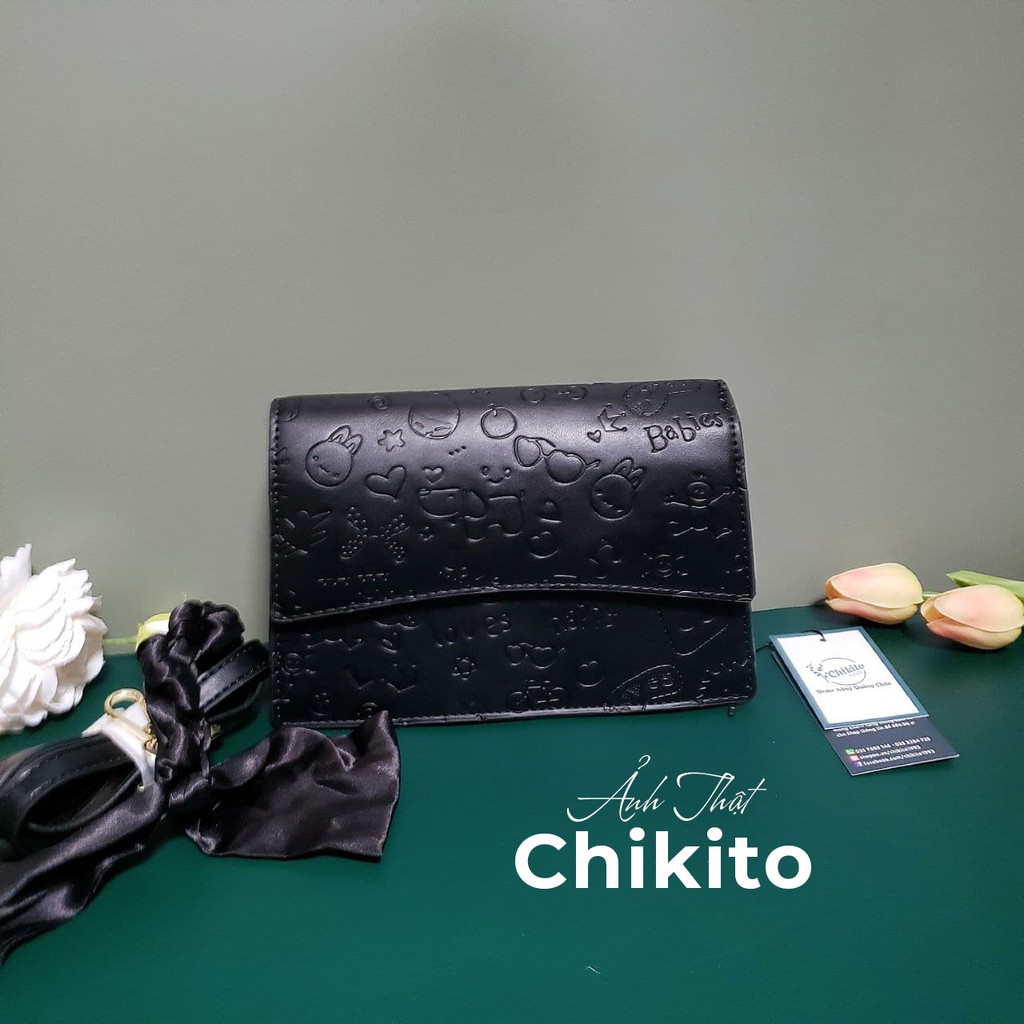 CHIKITO | ⚡ ẢNH THẬT - LOẠI 1 ⚡ TÚI XÁCH NỮ RETRO PHƯƠNG TÂY CÓ NƠ - Túi Xách Da Hoạ Tiết Thời Trang Cao Cấp Quảng Châu