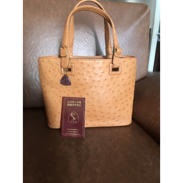 Túi da đà điểu thật 28cm mới