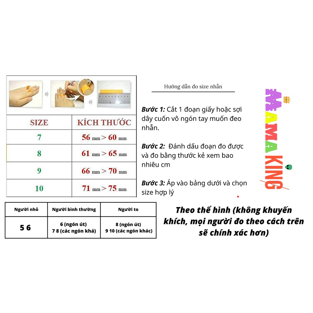 Nhẫn Đính đá  Titan Nam Nữ Cá Tính, Nhẫn Nam Nữ Thời Trang Đính Đá Mama King chất liệu titan Nhẫn Nam Đính Đá Đẹp