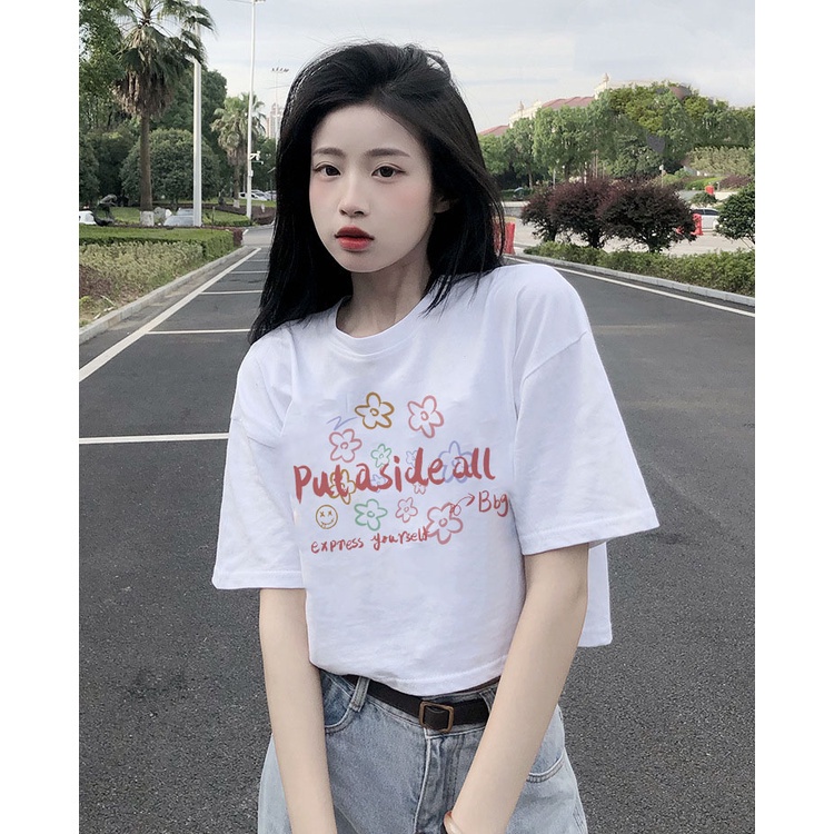 Áo Thun Crotop Form Rộng Unisex Tay Ngắn In Hình PUTASIDEALL Ulzzang Style Hàn Quốc TTT0184