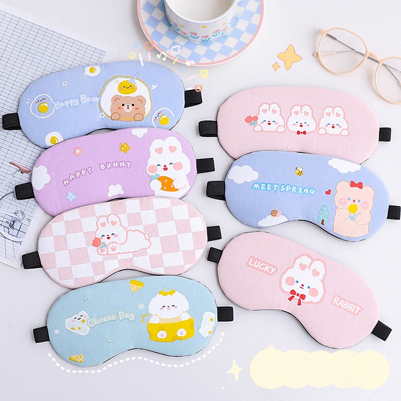 Bịt Mắt Ngủ Bảo Vệ Mắt Có Túi Giải Nhiệt Làm Mát Mắt, Họa Tiết Cute Dễ Thương - BEYOU