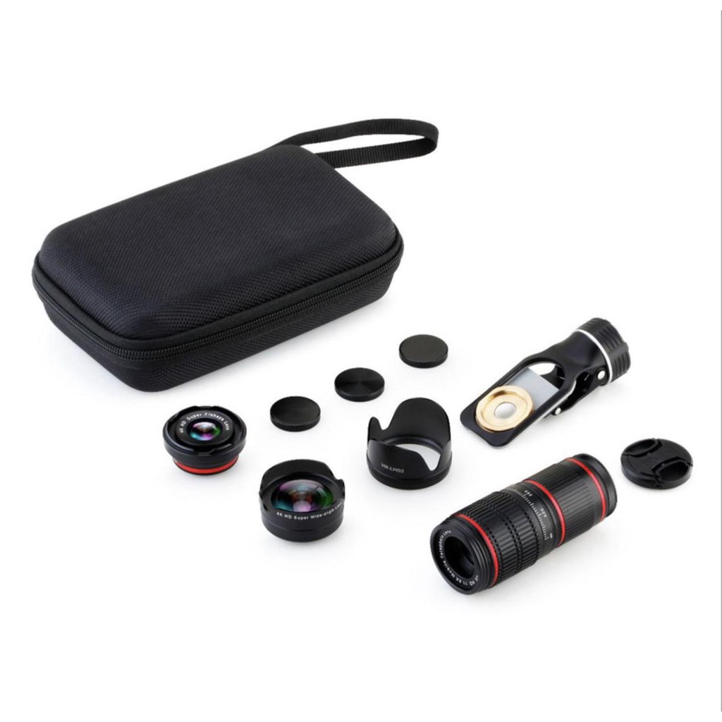 [Sale Sập Sàn] Phone Camera Lens, 5 In 1 Telephoto Lens Full Kit Japan - AD