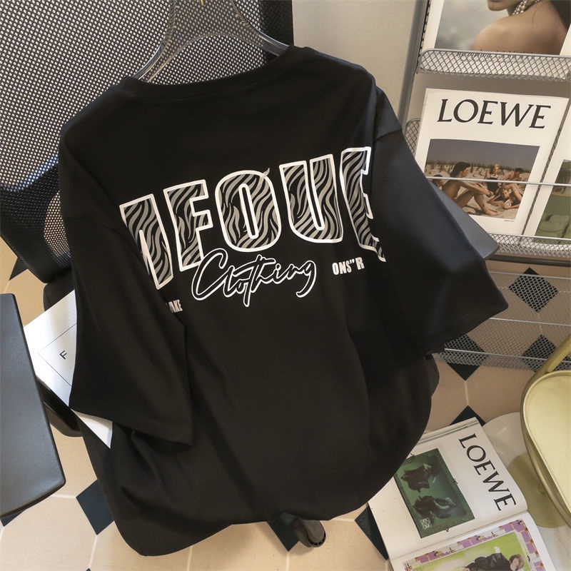 Áo Thun 100% Cotton Nguyên Chất Tay Ngắn Dáng Rộng Phong Cách Đường Phố Cổ Điển Đường Phố Thời Trang Mùa Hè Cho Nam Nữ