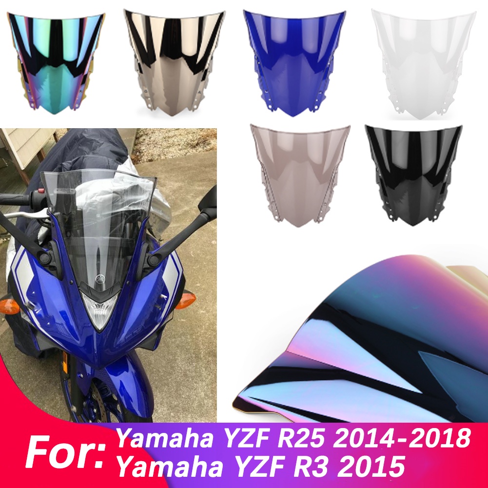 Kính Chắn Gió Bằng Nhựa ABS Cho Xe Mô Tô Yamaha YZFR25 2014-2017 2018 YZF R25 R3 YZFR3 2015-2016