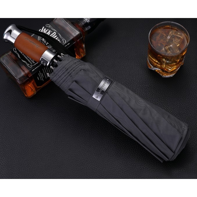 Ô đi mưa cán ngắn tự động 2 chiều cao cấp chống uv xuất Nhật, Dù đi mưa đi nắng cán ngắn vải 2 lớp