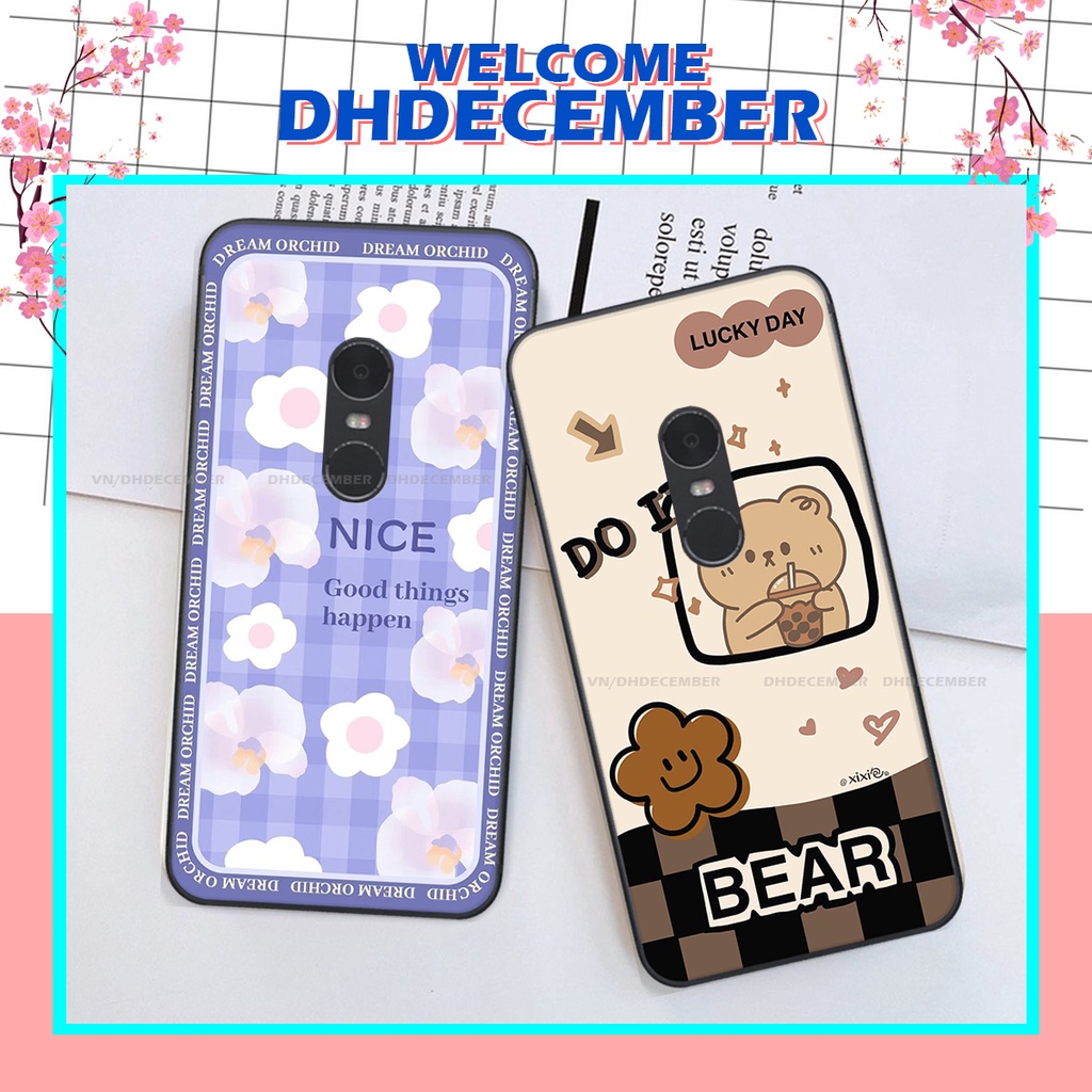 Ốp lưng Xiaomi REDMI NOTE 4 / NOTE 4X / REDMI 5 PLUS in hình gấu K@ws, gấu nâu, dor@emon RẺ- ĐẸP- BỀN