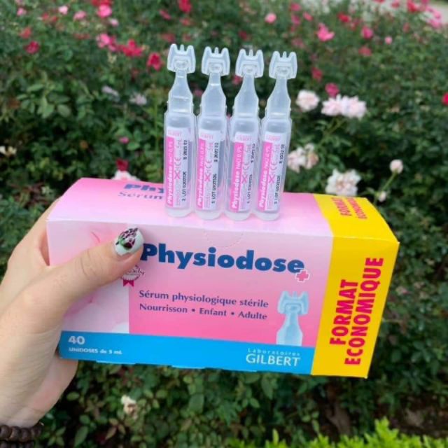 Nước Muối Sinh Lý Hồng Physiodose Gifrer Pháp  - Cho Trẻ Sơ Sinh