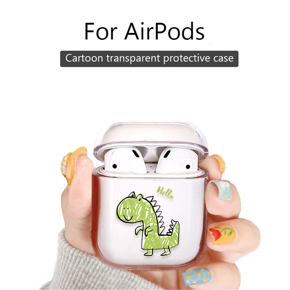 Hộp đựng tai nghe trong suốt cho Apple Airpods 1 2