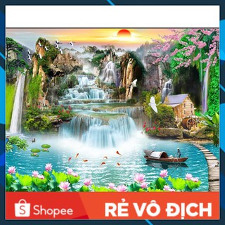[HOT] Tranh lụa 3D cao cấp 1m x 2m (Có kèm keo dán)
