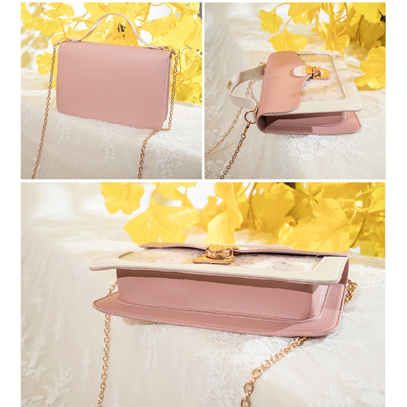 Túi Đeo Chéo Vuông Nhỏ In Họa Tiết Ngôi Sao Thời Trang Cho Nữ