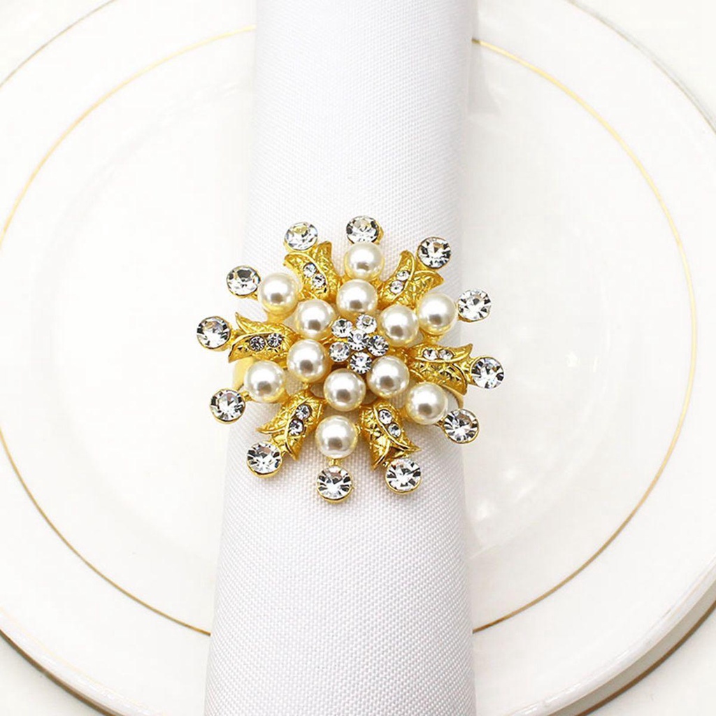 Vòng Giữ Khăn Ăn Hình Hoa Tuyết Cho Khách Sạn / Giáng Sinh / Tiệc Cưới