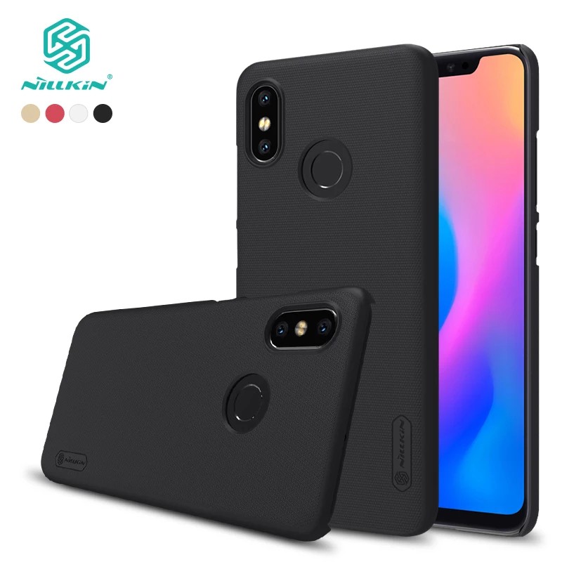 Ốp lưng Nillkin nhựa cứng lưng sần cho Xiaomi Mi 8 Mi 8 Pro Mi 8 SE chống bám vân tay và bụi bẩn(Tặng giá đỡ lưng máy)