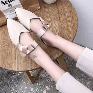 Giày sục mule nơ