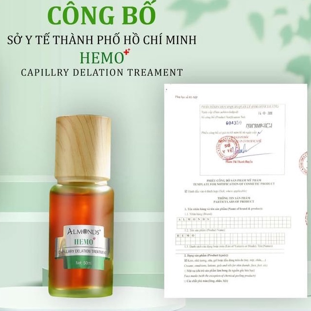 Combo Hemo Almonds dành cho da giãn mao mạch - nám máu