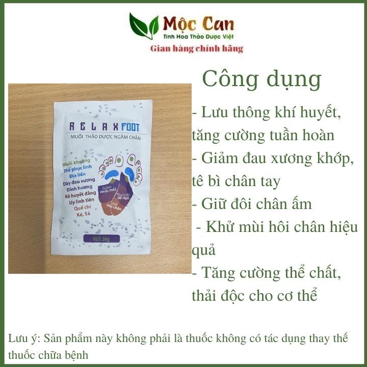 Muối Ngâm Chân Thảo Dược Relax Foot Giúp Lưu Thông Khí Huyết, Giảm Đau Xương Khớp 10g