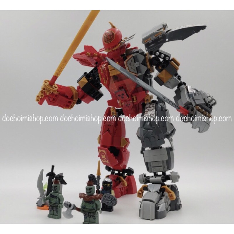 Lắp Ráp Lari 11555 MG210 7182 61065 Chiến giáp hợp thể của Kai & Cole Ninjago