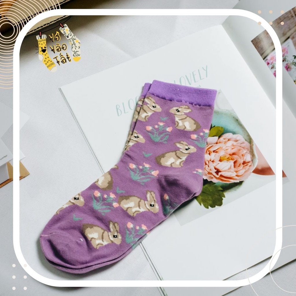 TẤT VỚ CỔ CAO TÍM NỮ TÍNH