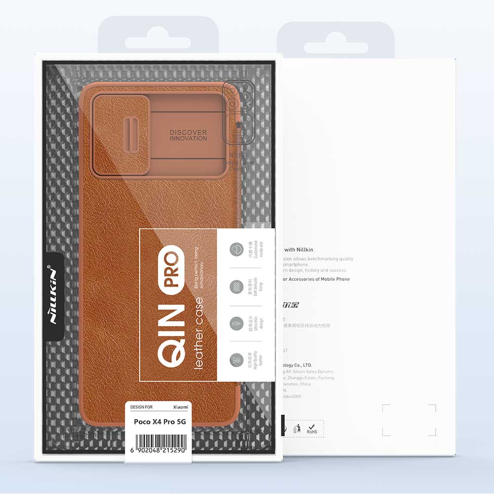 Bao da điện thoại Nillkin nắp lật bảo vệ 360 độ cho Xiaomi Poco X4 Pro 5G