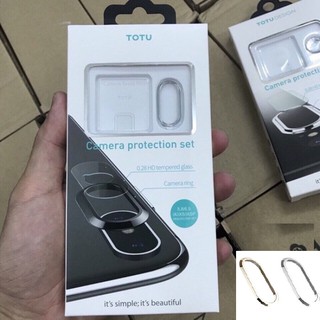 Viền bảo vệ + Kính cường lực camera cho Iphone X/ Xs , Iphone Xs max - Hãng Totu
