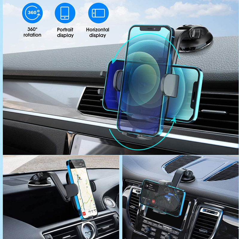 Universal Windshield Car Phone Mount Dashboard Car Phone Holder with Suction Cup Cradles for Samsung Smartphone GPS navigation