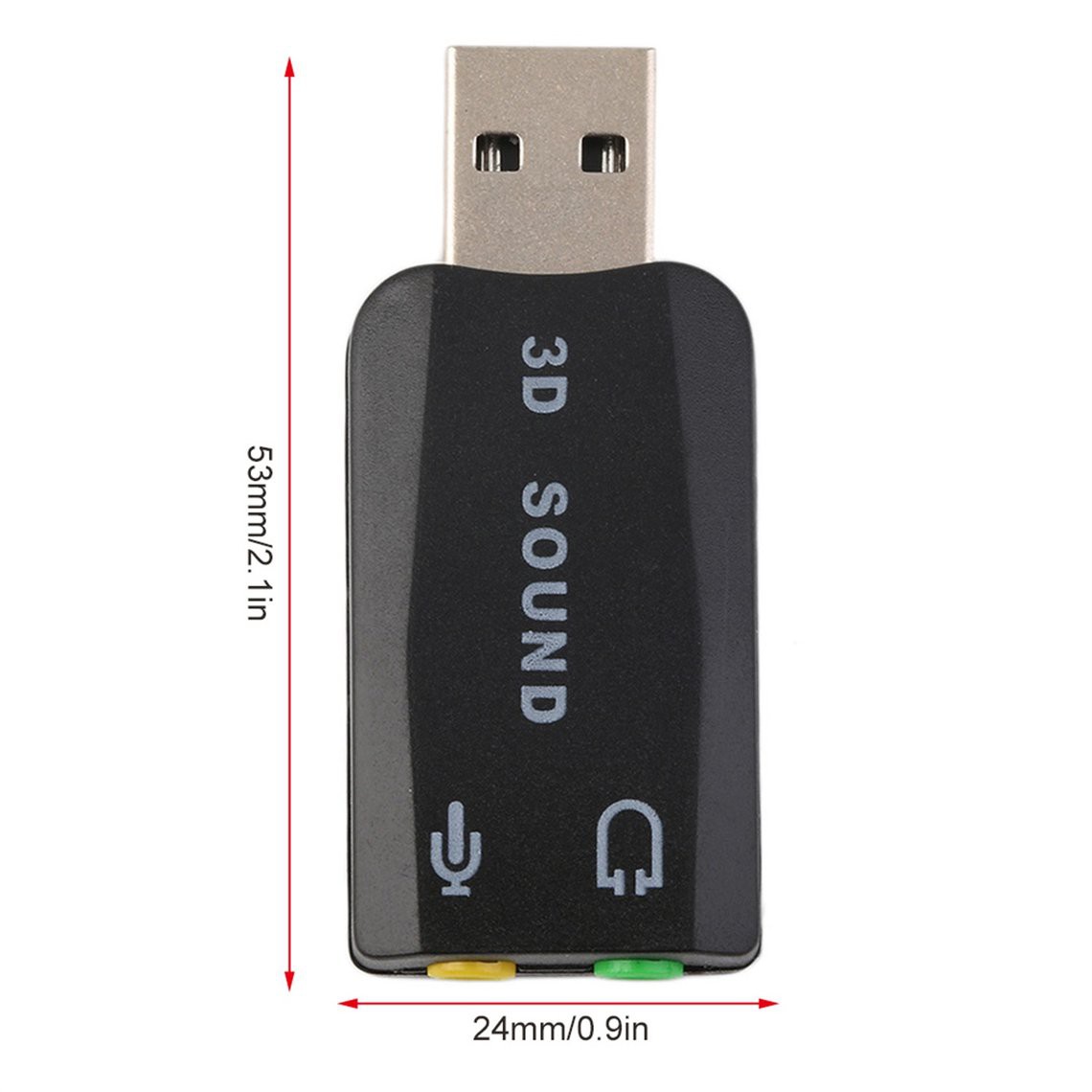 Bộ Chuyển Đổi Thẻ Âm Thanh Tai Nghe 5.1 Usb 2.0 Sang Mic 3d Cho Pc Laptop