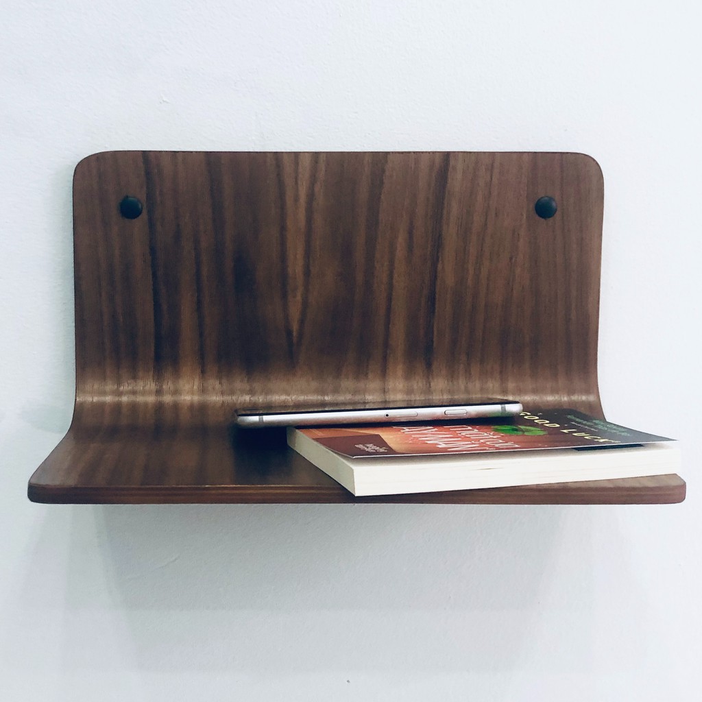 Kệ đầu giường, kệ trang trí Plyconcept Salsa Side Shelf - Màu Walnut tự nhiên