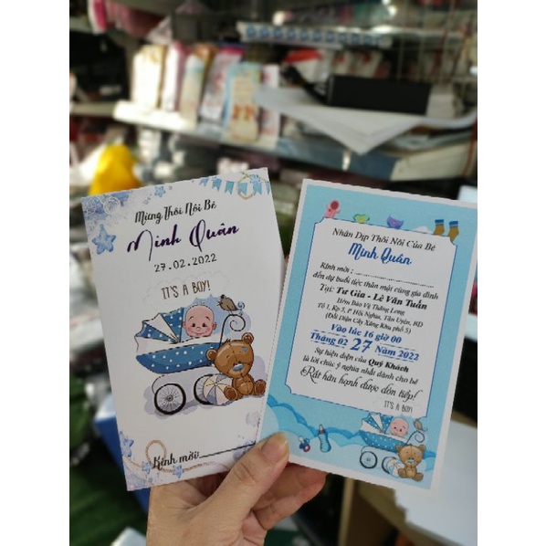 Thiệp sinh nhật cho bé trai. Mẫu độc quyền.