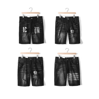 (sale) Quần short jean nam bigsize rách xé vẩy sơn thời trang < 125kg mặc đẹp