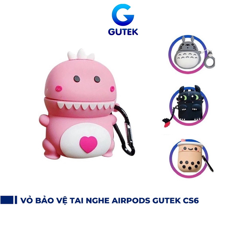 Vỏ bao đựng bảo vệ tai nghe bluetooth Gutek CS6 case airpod silicon sử dụng được cho i11 i12