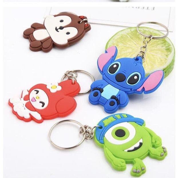 Móc khóa nhựa dẻo PVC dễ thương nhiều hình thù cao cấp