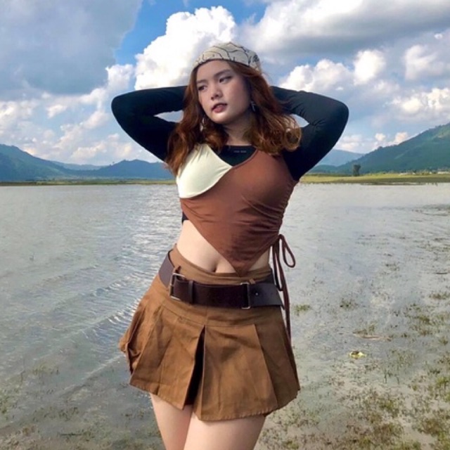 Chân váy Cowboy kèm belt bản to cá tính thời trang Becky | BigBuy360 - bigbuy360.vn