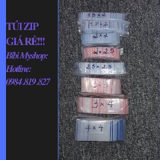 Túi zip mini, túi zip nhỏ, bì zip trong miết mép trong suốt 100 túi/ gói giá rẻ( từ size 1.5cm x2cm den 4cm x6cm